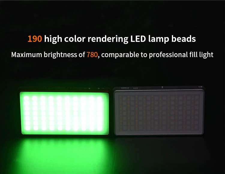 Výkonné malé RGB LED světlo FOTOBETTER R190 19